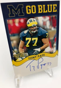 TK Legacy TONY PAPE AUTO Signed M GO BLUE MGB56 on Card MICHIGAN WOLVERINES - Picture 1 of 7