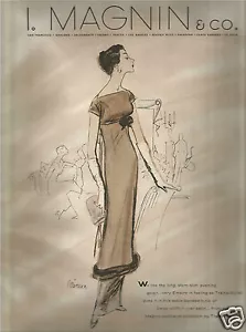 Anuncio de moda años 50 I. Magnin & Co 1955 - Imagen 1 de 1