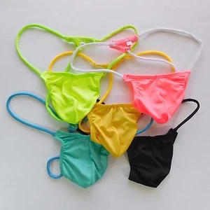 RC449 Hot Herren Sexy String Tanga konturiert Beutel kleine dreieckige Rückseite - Bild 1 von 17