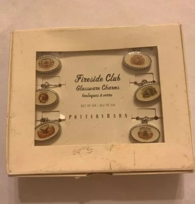 6 стеклянных амулетов Fireside Club новые в коробке Pottery Barn's высшего качества новые в коробке уникальные - Изображение 1 из 4