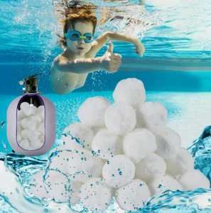 MAQIHAN 50PCS Pool Filter Balls for Sand-Filter - Dry Filter Sand BallsReusab... - Picture 1 of 6