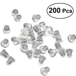 200pcs Earring Backs Plastic Ear Plug Universal Earring Backings for Ladies - Picture 1 of 3
