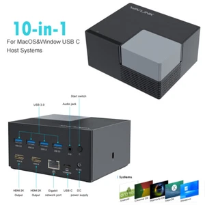 10-in-1 USB-C Universal Laptop Docking Statio with Dual HDMI Thunderbolt 3 & 4 - Picture 1 of 10