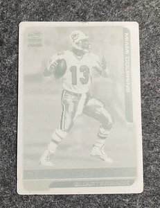 Dan Marino 1/1 2000 Pacific Paramount Printing Press Plate 1 Of 1 Shows Wear Use - Picture 1 of 2