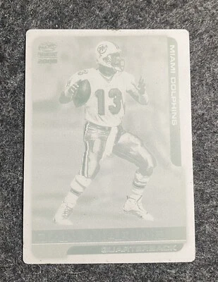 Dan Marino 1/1 2000 Pacific Paramount Printing Press Plate 1 Of 1 Shows Wear Use - Image 1 of 2