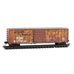 Micro Trains N Scale Burlington Northern ex-Railbox 50' Rib Side Boxcar Weathere - Picture 1 of 1