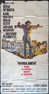 Nevada Smith ORIGINAL US 3 Sheet Movie Poster Steve McQueen 1966 - Imagen 1 de 8