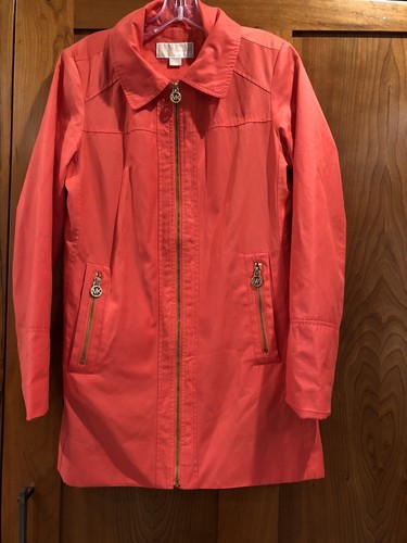 Michael Michael Kors giacca trench arancione con cappuccio taglia S