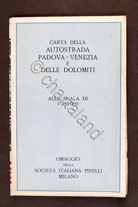 Automobilismo - Carta Autostrada Padova-Venezia - Omaggio Pirelli - 1939 - Picture 1 of 1