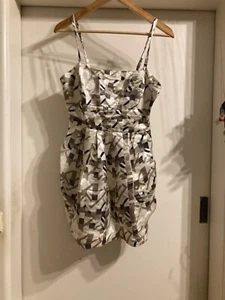 Life with Bird party dress s8-10 silk mini cocktail Summer spring racing carniva - Picture 1 of 6