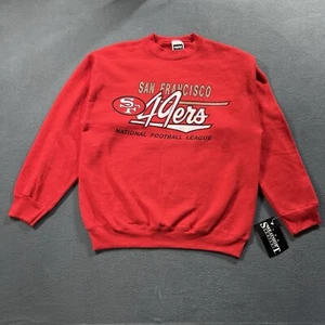 Vtg 90s San Francisco 49ers NFL Tultex Sweatshirt Men Red Deadstock USA NWT Rare - Picture 1 of 20