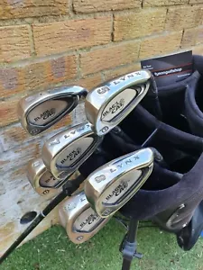 GENTS RIGHT HAND LYNX BLACK CAT Ti IRONS REFURBISHED - Picture 1 of 12