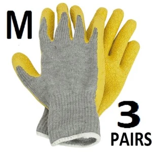 Latex beschichtete Arbeitshandschuhe Medium 3 Paar - Bild 1 von 2