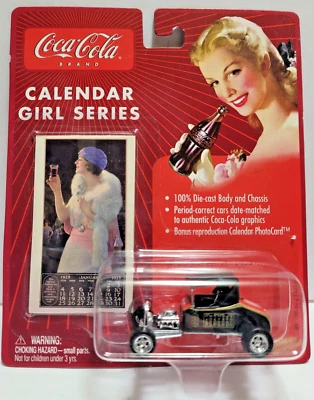 JOHNNY LIGHTNING COCA COLA CALENDER GIRL SERIES 20's FORD T-BUCKET ***MOC*** - Image 1 of 3