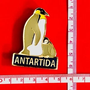 IMÁN NEVERA DE RECUERDO ANTÁRTICA / ANTÁRTIDA / PINGÜINOS / METAL - Imagen 1 de 5