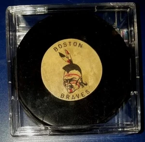 RARE BOSTON BRAVES AHL ART ROSS TYER CONVERSE OFFICIAL GAME PUCK CCM MADE IN USA - Picture 1 of 7