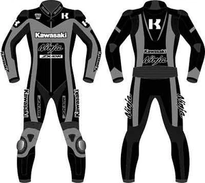 Custom Motorbike Motorcycle Racing Leather 1 & 2 Piece Suit - Foto 1 di 3