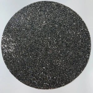 SPARKLES NEW!!! Luminous Charcoal Grey SILVER Round Gray Placemat LUX Holiday - Picture 1 of 5