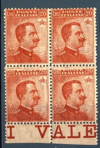 ITALIA - Regno - 1918/19 - Tipi del 1906/08 - 20 c. arancio - Stampa incompleta - Imagen 1 de 1