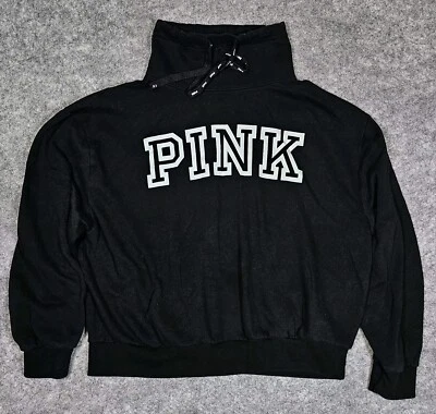 Pullover Victorias Secret ROSA para mujer XS negro salón diario capucha cuello Foto 1 de 4