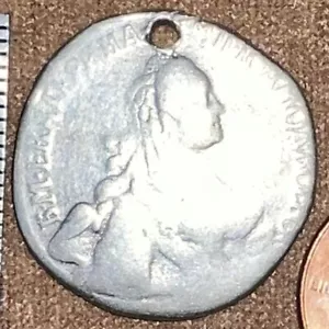 1767 20 SILVER Kopeks OLD RUSSIAN ICOIN EKATERINA II. ORIGINAL. Not Cleaned - Picture 1 of 5