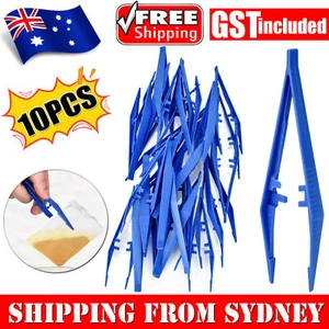 10PCS Plastic Tweezers Tweezer Antistatic Pickup Tools Repair Heat Resistant AU - Picture 1 of 7