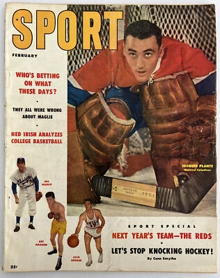 Revista deportiva 1957 febrero, hockey Jacques Plante, canadienses, (B53) Foto 1 de 4