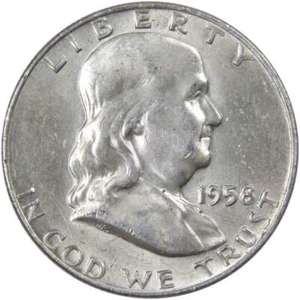 1958 D Franklin Half Dollar AU About Uncirculated 90% Silver 50c US Coin - Picture 1 of 4