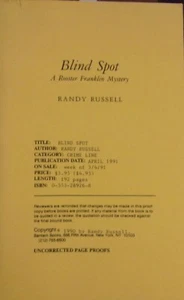 Randy Russell, Blind Spot, advance copy, signed - Picture 1 of 2