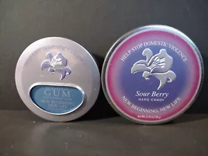 Collectible Tins Domestic Violence "New Beginning, New Life" LUC Treats Empty - Picture 1 of 11