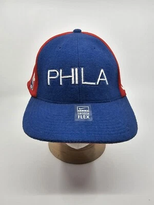 Nike Rewind NBA Sixers Philadelphia 76ers SWOOSH FLEX L Cap Hat Vintage  - Image 1 of 4
