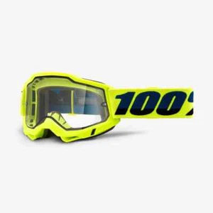100% Accuri 2 Enduro Moto Goggle Flou Yellew Clear Lens - 50015-00003 - Picture 1 of 1