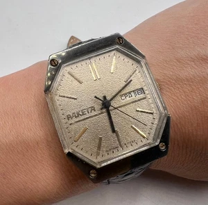Vintage Russian Men's USSR Mechanical Day-Date Wrist Watch Raketa 2628H Jew 19 - Picture 1 of 8