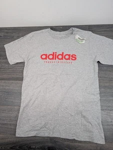 Adidas T Shirt - Mens Size Medium - Grey & Red - Picture 1 of 10