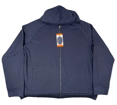 32 Degrees Heat Full Zip Hoodie Jacket, Zip Pockets, Blue, Men's 2XL XXL, NEW - Image 1 of 4