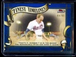 2024 Finest Nolan Ryan Finest Timelines Blue Refractors #/99 Texas Rangers - Bild 1 von 1