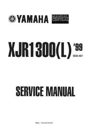 YAMAHA XJR1300 1999 TO 2004 SERVICE MANUAL REPRINTED COMB BOUND - Image 1 of 4