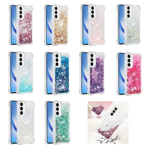 For Samsung Galaxy S Series Phone Case Liquid Glitter Bling Love Anti-Fall Cover - Picture 1 of 28