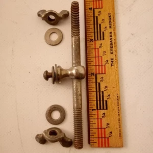 Early American 1+ Single-Point Threaded-Rod Tube Lug Snare Drum Set Wing-Nuts - Picture 1 of 4