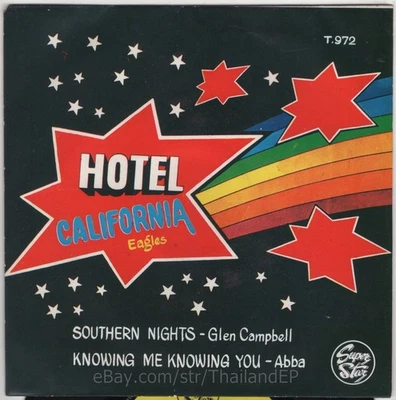 ABBA -KNOWING ME KNOWING YOU/ EAGLES -HOTEL CALIFORNIA/ THAI EP 7" THAILAND T972 - Image 1 of 3
