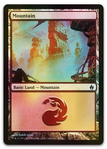 Mountain (31) #31 (Foil) (NM) Premium Deck Fire Lightning PD2 Magic MTG - Picture 1 of 2