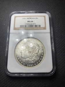 1921 Morgan Dollar NGC MS64! - Picture 1 of 2