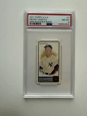 Mickey Mantle 2011 Topps Allen & Ginter Mini Bazooka Back 18/25 PSA 8 NR MT - Image 1 of 2