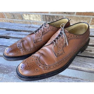 11 AA Vintage Nettleton Leather Oxford Wingtip Dress Shoes 70s - Picture 1 of 5