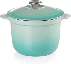 Le Creuset Cocotte Every Rice Pot 18cm 2.0L Cool Mint Cast Iron from Japan NEW - Picture 1 of 6