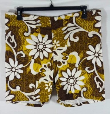 Vintage 50s/60s Cal Surf Board Shorts Large Hawaiian Floral Retro - Image 1 of 4