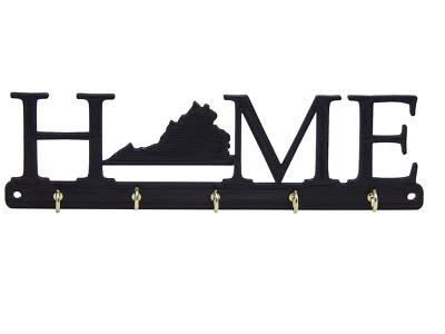 Virginia Hogar Estado Forma Llavero Perchero Ganchos Inauguración Casa Pared Regalo Foto 1 de 4