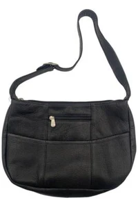 Le Donne Leather Quick Slip Shoulder Bag Black - Picture 1 of 2