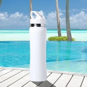 1-20 weiße Metall Wasserflaschen & Flip Strohrohlinge für Vinyl Etiketten Cricut MASSEN - Bild 1 von 4