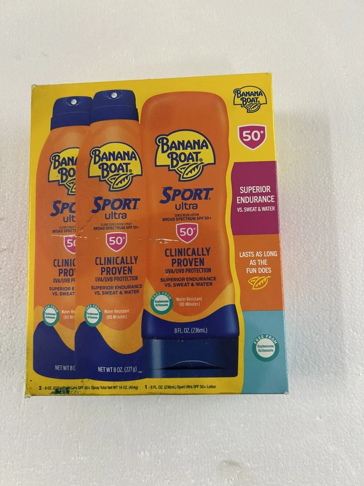 Paquete de protector solar Banana Boat Sport Ultra Performance amplio espectro FPS 50 leer PZ Foto 1 de 1